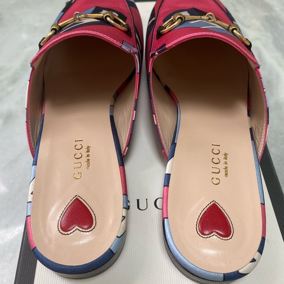 GUCCI PINK BLUE HORSEBIT SANDALS - Picture 2 of 7